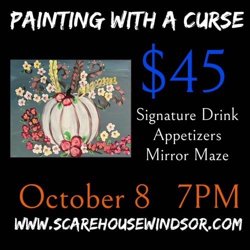 Just a Pump-kin- Painting with a Curse - Unleash Your Inner Artistic Power Tues Oct 8 poster