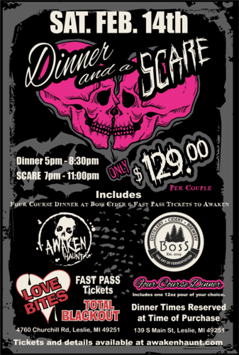 Love Bites! A heart-pounding Valentine's scare fest on Feb 13th - 14th, 2026 poster